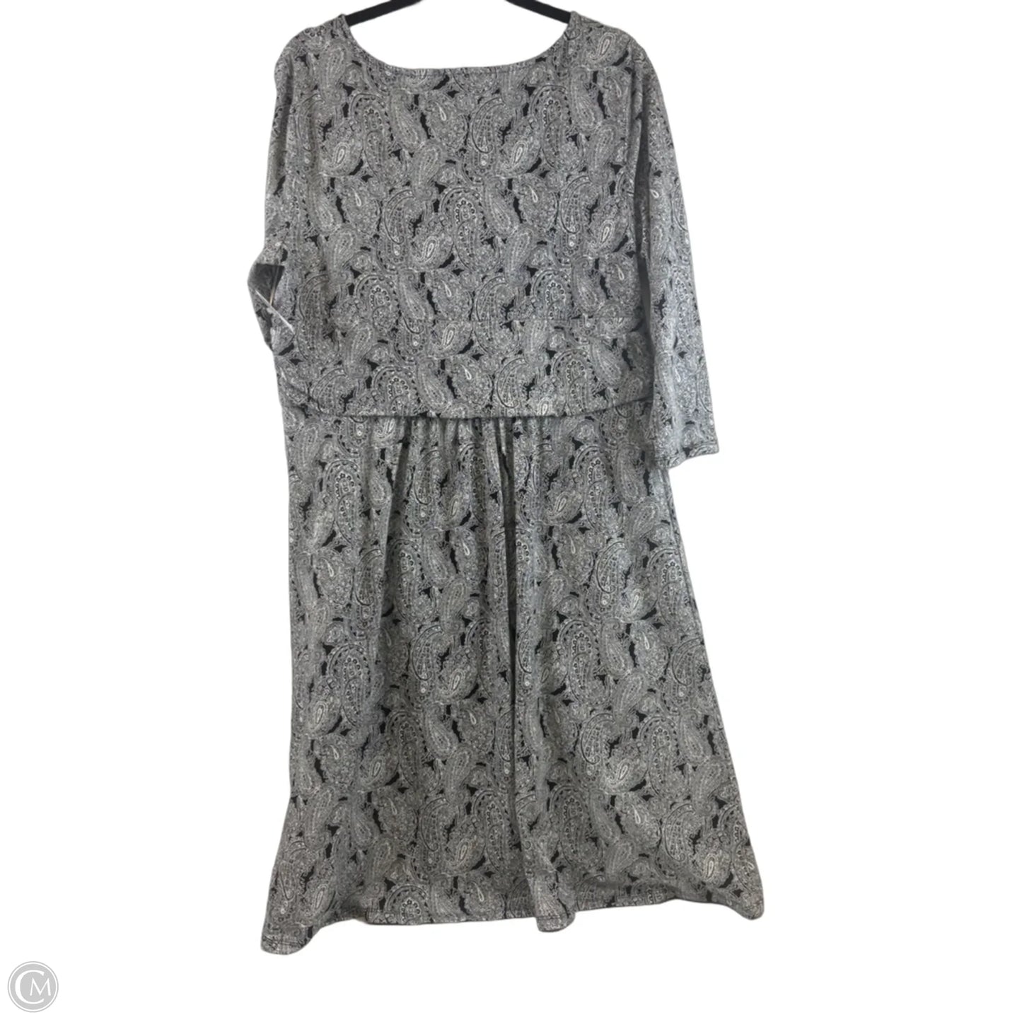 Dress Casual Midi By Lands End In Black & White, Size: Xlp