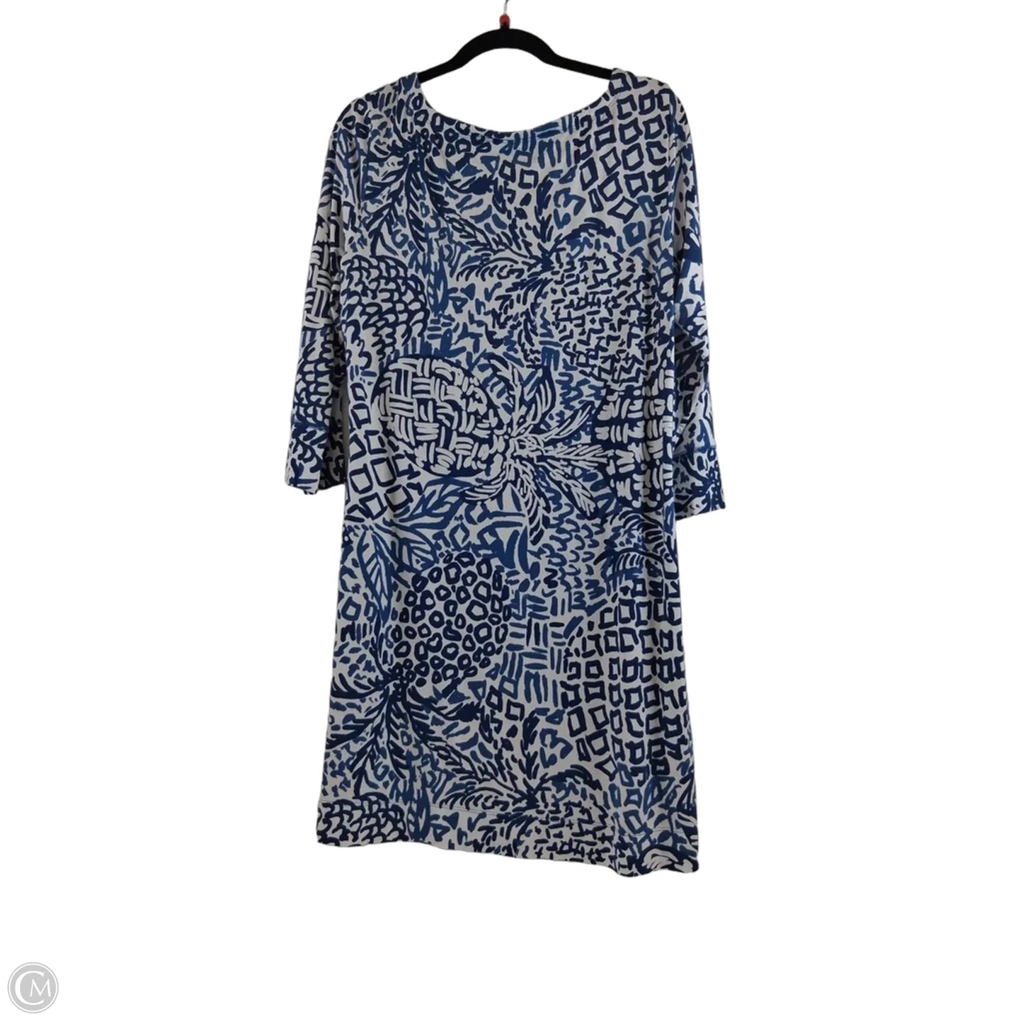 Dress Designer By Lilly Pulitzer In Blue & White, Size: Xl