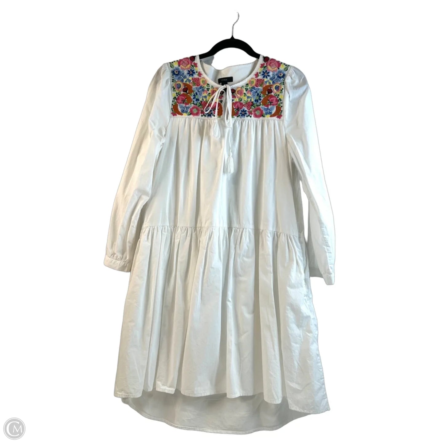 Dress Casual Midi By J. Crew In Blue & White, Size: M