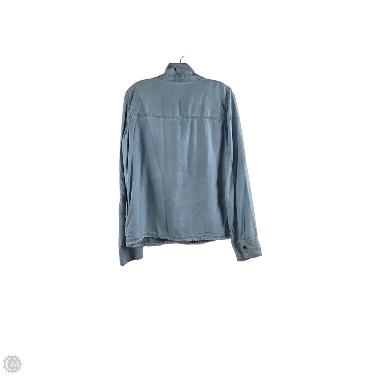 Top Long Sleeve By Nicole By Nicole Miller In Blue Denim, Size: L