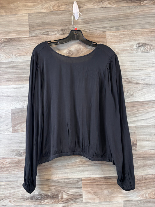 Black Top Long Sleeve Loft, Size M