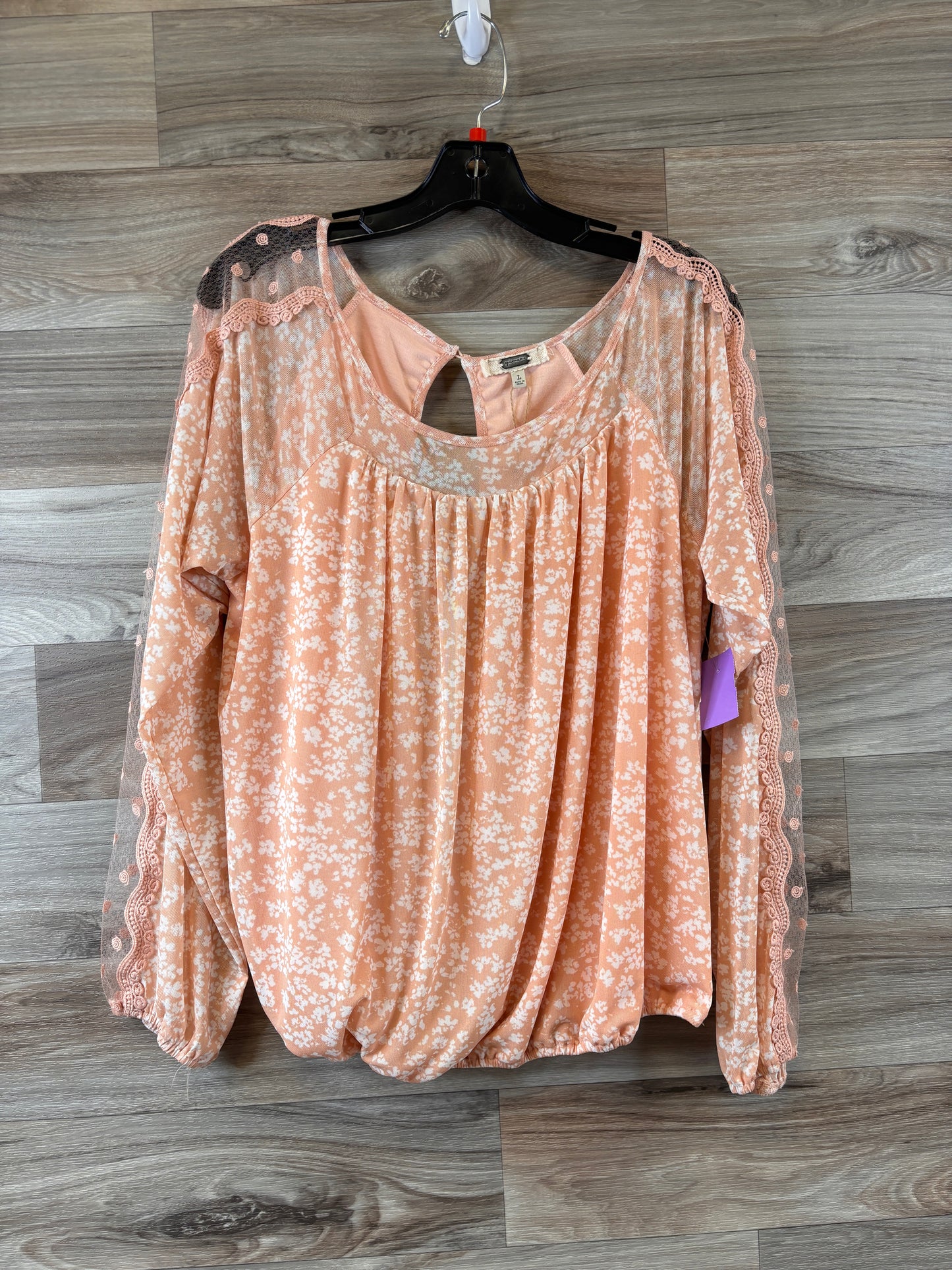 Peach Top Long Sleeve Clothes Mentor, Size L