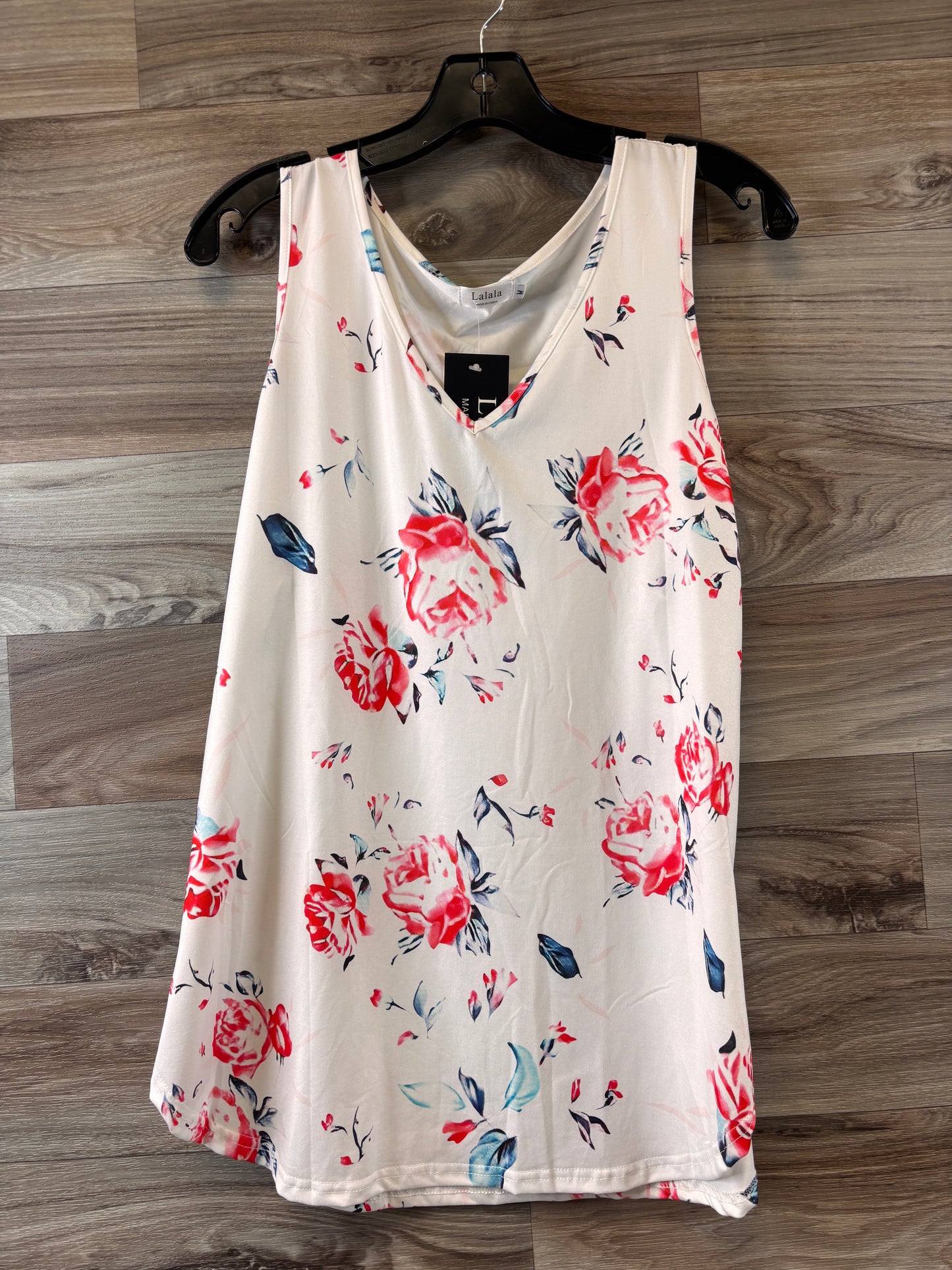 Top Sleeveless Basic By Clothes Mentor In Red & White, Size: M