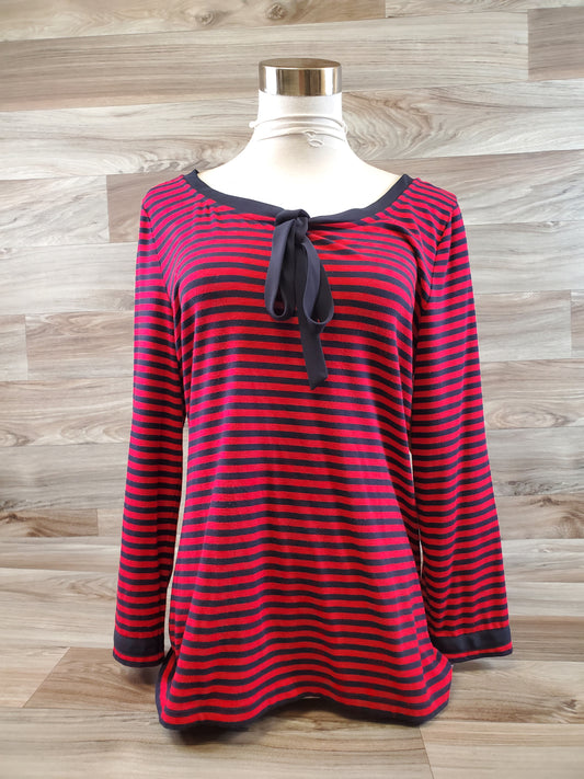 Top 3/4 Sleeve Basic By Talbots In Striped Pattern, Size: M