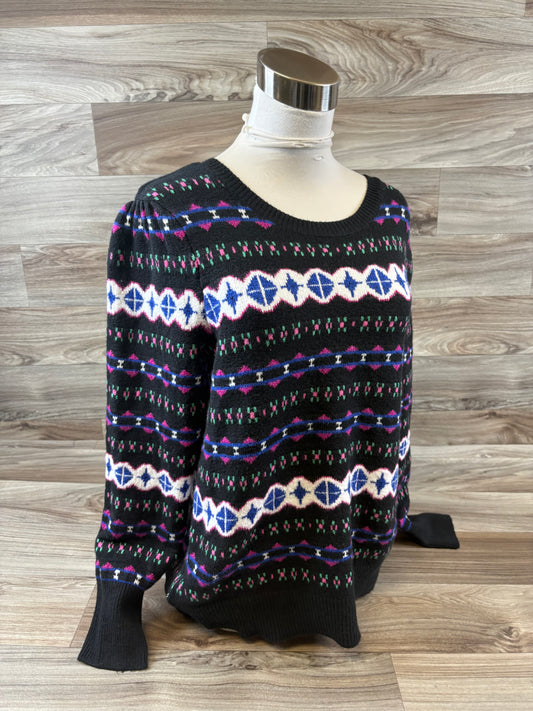 Sweater By Loft In Black & Pink, Size: M