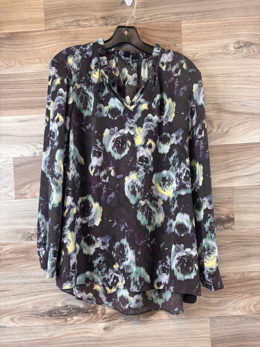 Top Long Sleeve By Simply Vera In Floral Print, Size: M