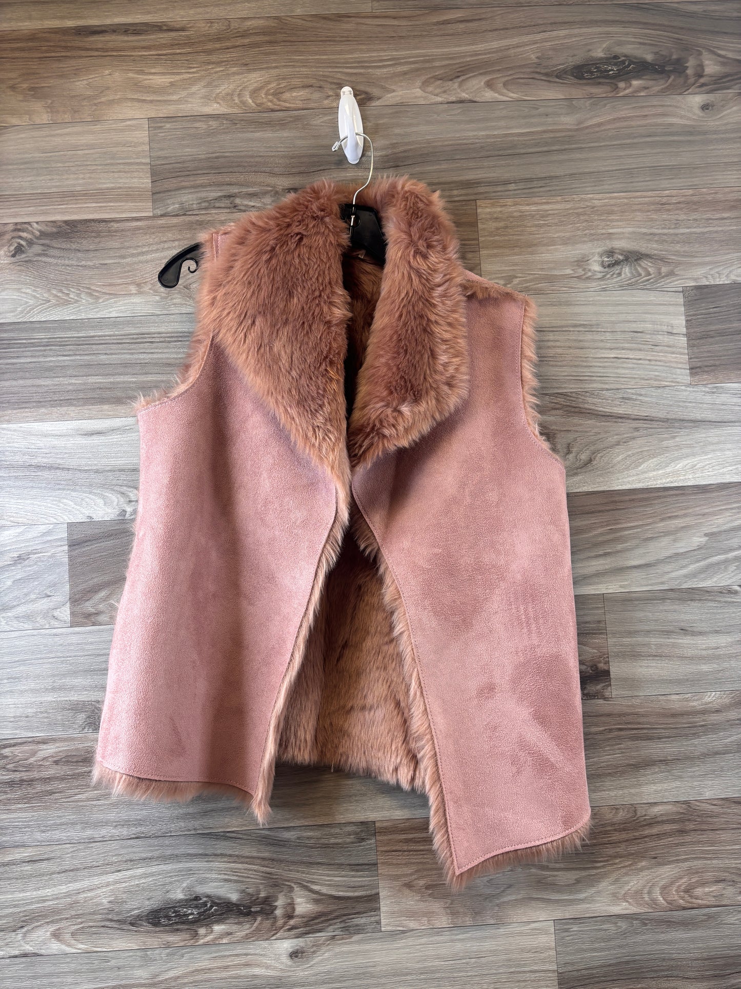 Vest Faux Fur & Sherpa By Loft In Mauve, Size: S