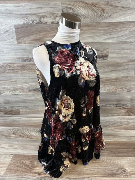 Top Sleeveless By Ginger G In Floral Print, Size: L