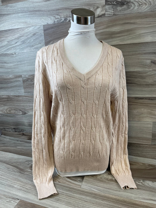 Top Long Sleeve By Clothes Mentor In Tan, Size: Xl