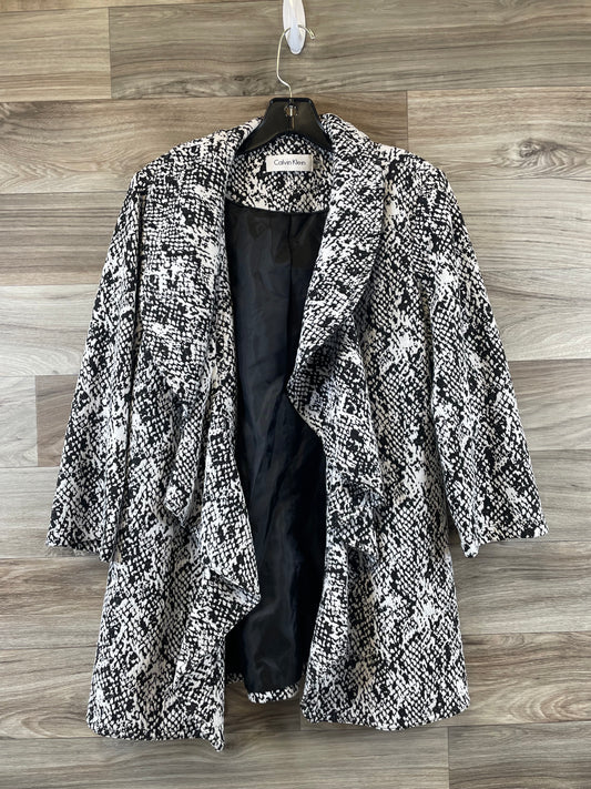 Blazer By Calvin Klein In Snakeskin Print, Size: M