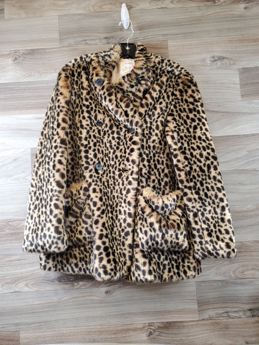 Jacket Faux Fur & Sherpa By Clothes Mentor In Animal Print, Size: Xl