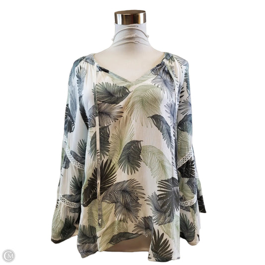 Top Long Sleeve By Loveriche In Black & Green, Size: S