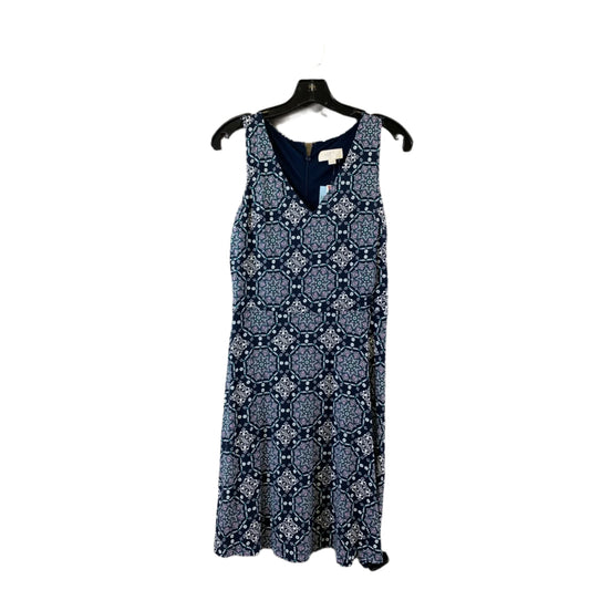 Dress Casual Midi By Loft In Blue & White, Size: Xsp