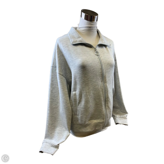Sweatshirt Collar By Clothes Mentor In Grey, Size: L