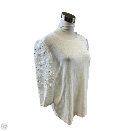 Top 3/4 Sleeve Basic By Caslon In Ivory, Size: S