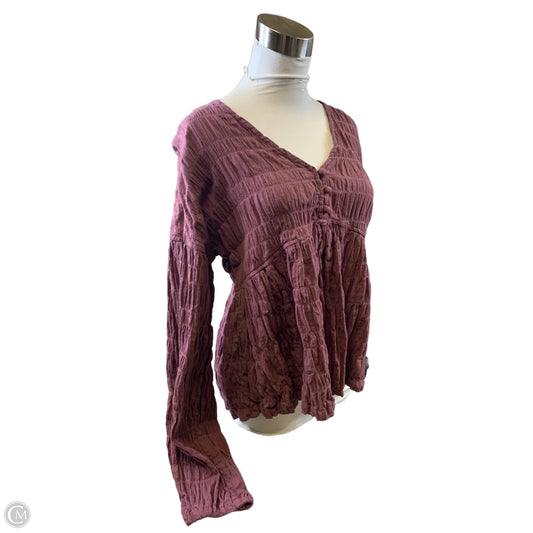 Top Long Sleeve By Clothes Mentor In Purple, Size: M