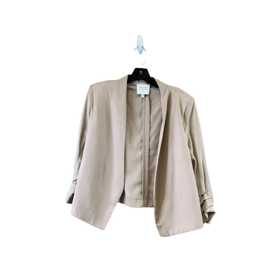 Blazer By Clothes Mentor In Tan, Size: M