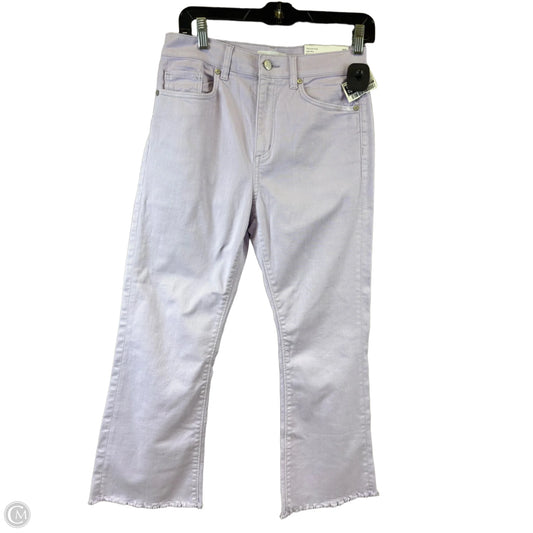 Jeans Cropped By Loft In Purple, Size: 6