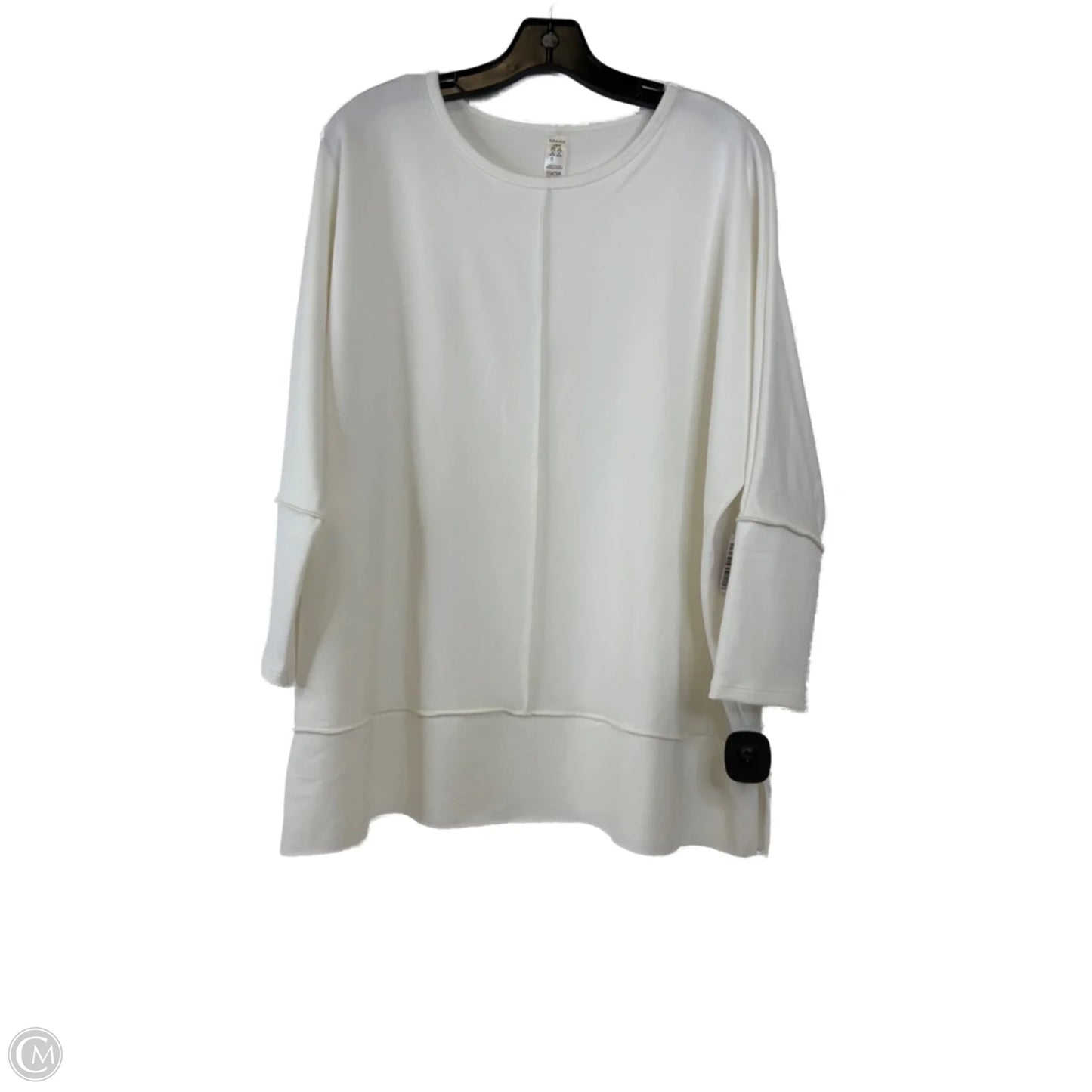 Top 3/4 Sleeve By Spanx In White, Size: L