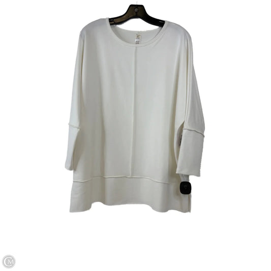 Top 3/4 Sleeve By Spanx In White, Size: L