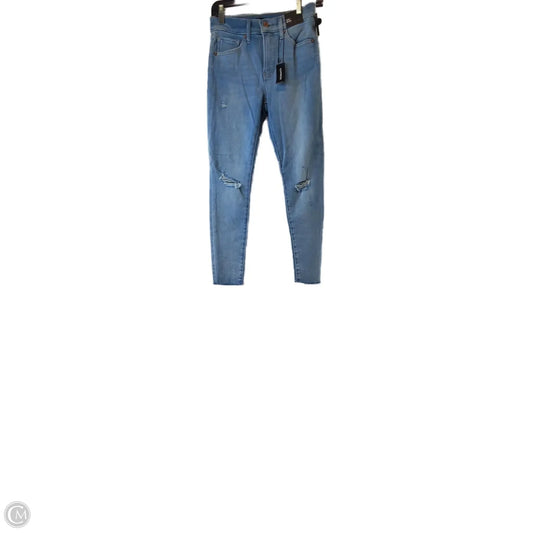 Jeans Skinny By Express In Blue Denim, Size: 0