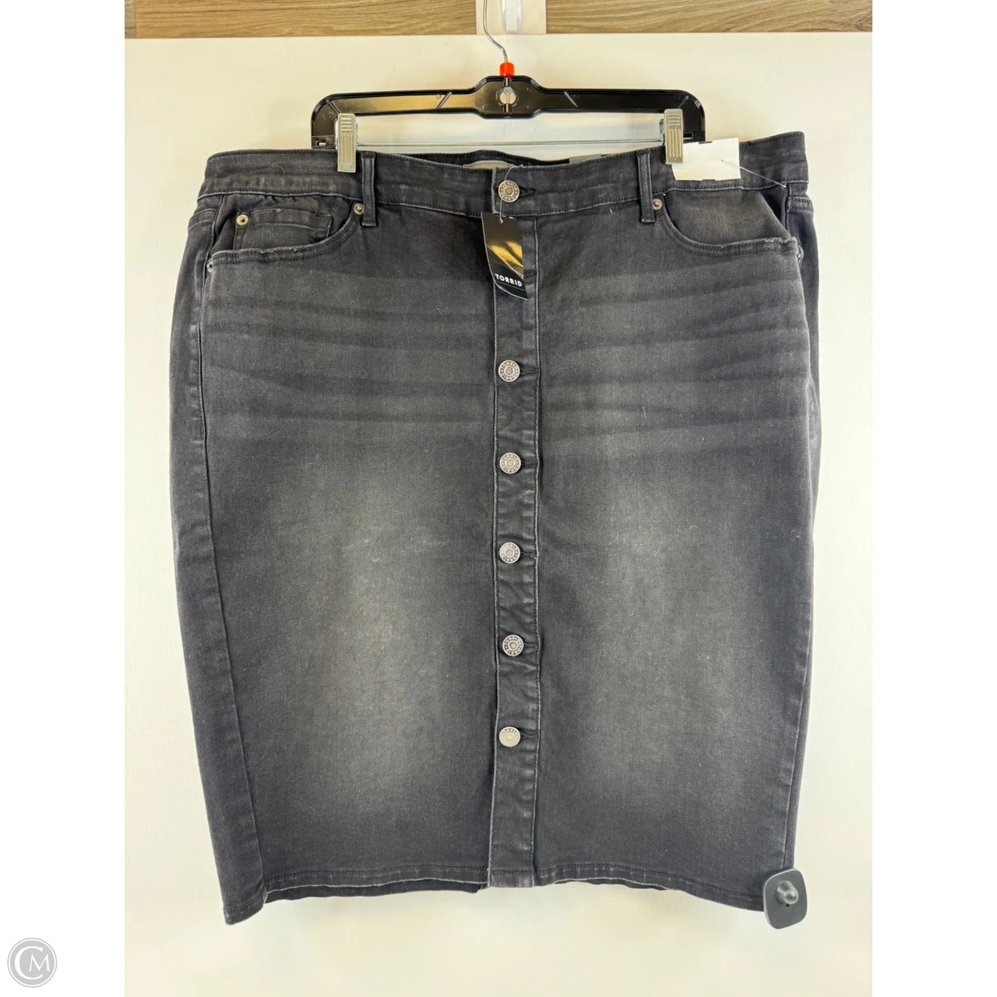 Skirt Maxi By Torrid In Black Denim, Size: 20