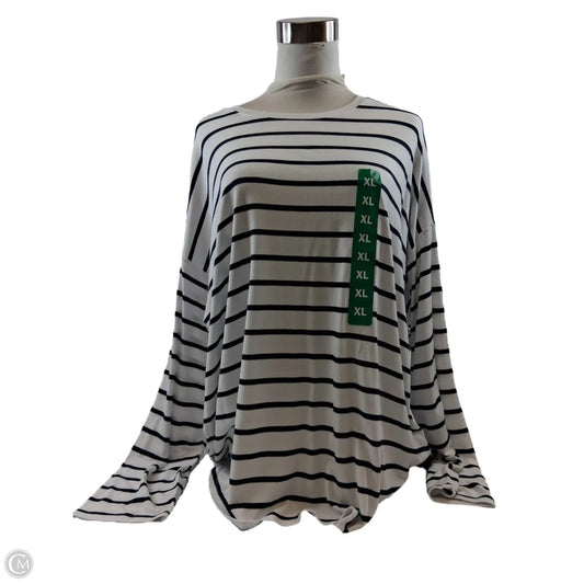 Top Long Sleeve Basic By Gap In Striped Pattern, Size: Xl