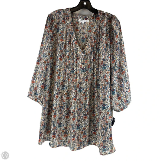 Top Long Sleeve By Rose And Olive In Floral Print, Size: 3x