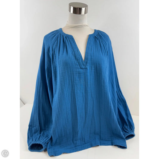 Top Long Sleeve By Old Navy In Teal, Size: L