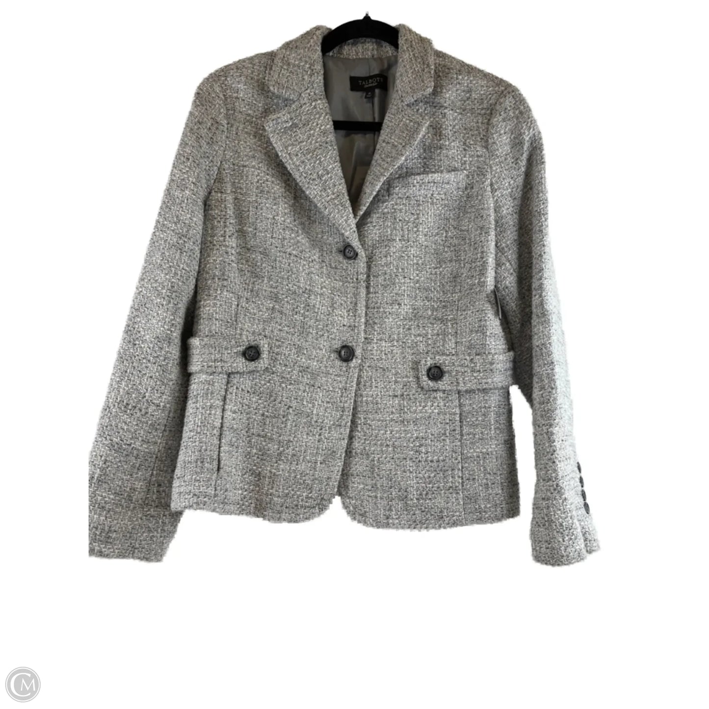 Blazer By Talbots In Grey, Size: M