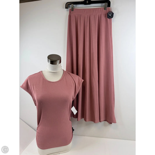 Skirt Set 2pc By Clothes Mentor In Peach, Size: S