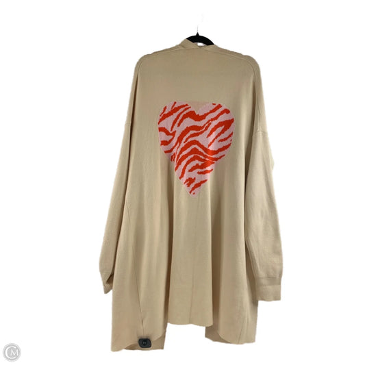 Cardigan By Crown And Ivy In Cream & Red, Size: L