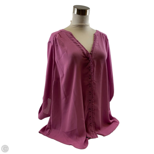 Top Short Sleeve By Torrid In Purple, Size: 2x