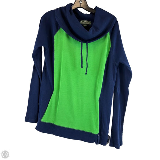 Top Long Sleeve By Lauren By Ralph Lauren In Blue & Green, Size: L