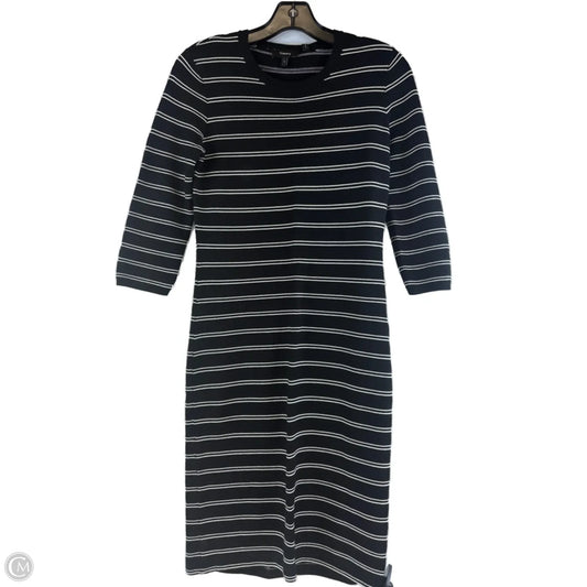 Dress Casual Midi By Theory In Black & White, Size: S