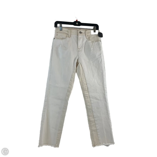 Jeans Straight By Frame In Cream, Size: 4
