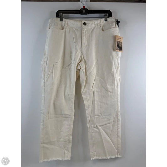 Jeans Cropped By Habitat In Cream, Size: 12