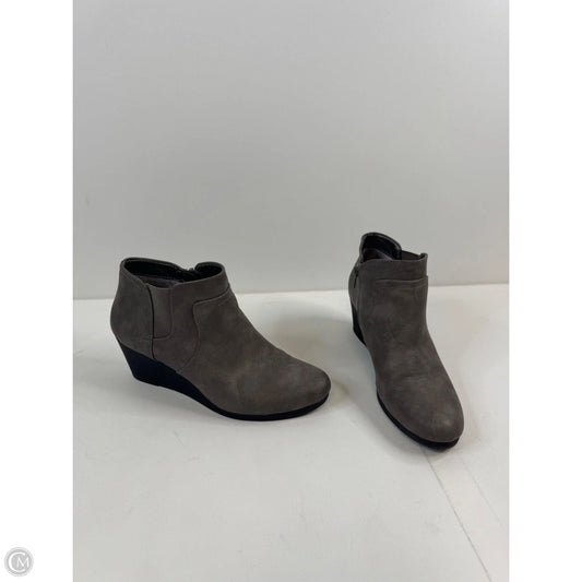Boots Knee Heels By Life Stride In Grey, Size: 8.5