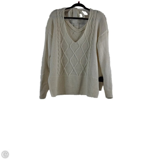 Sweater By Clothes Mentor In Ivory, Size: L