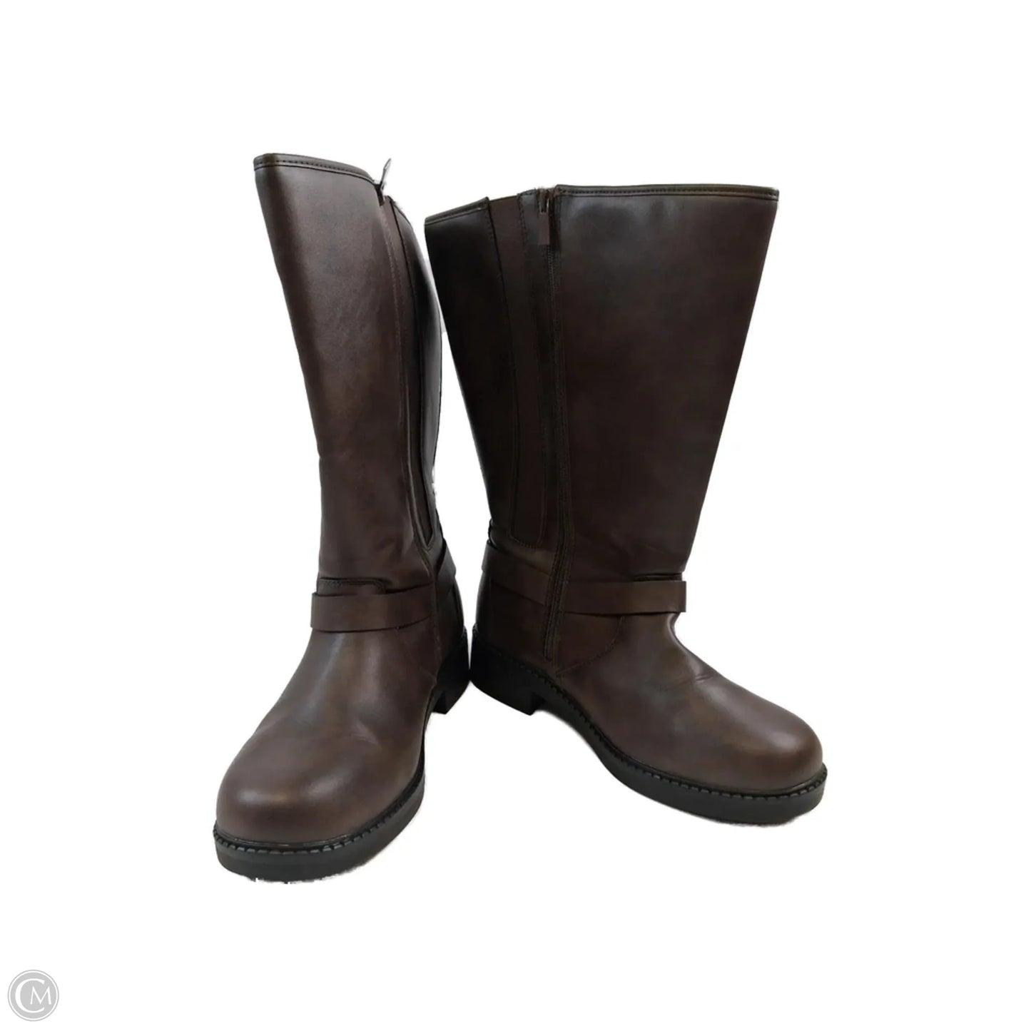 Boots Mid-calf Flats By Torrid In Brown, Size: 10