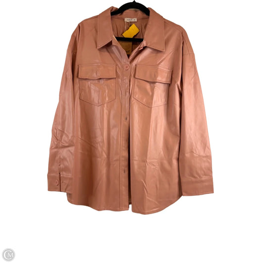 Jacket Shirt By Kori America In Pink, Size: M