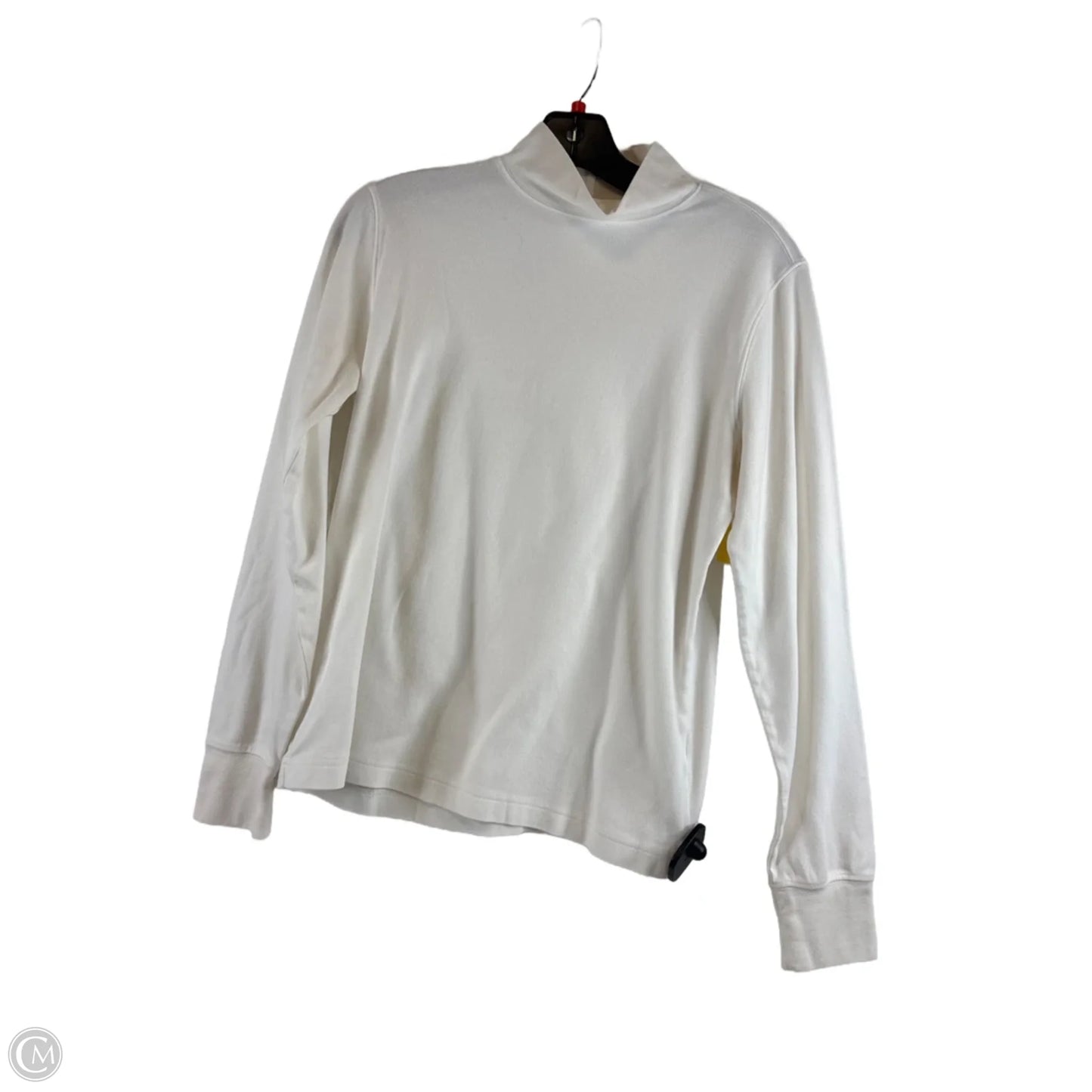 Top Long Sleeve Basic By Lands End In Ivory, Size: S