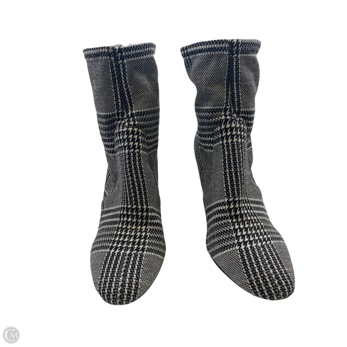 Boots Ankle Heels By Aldo In Black & White, Size: 9