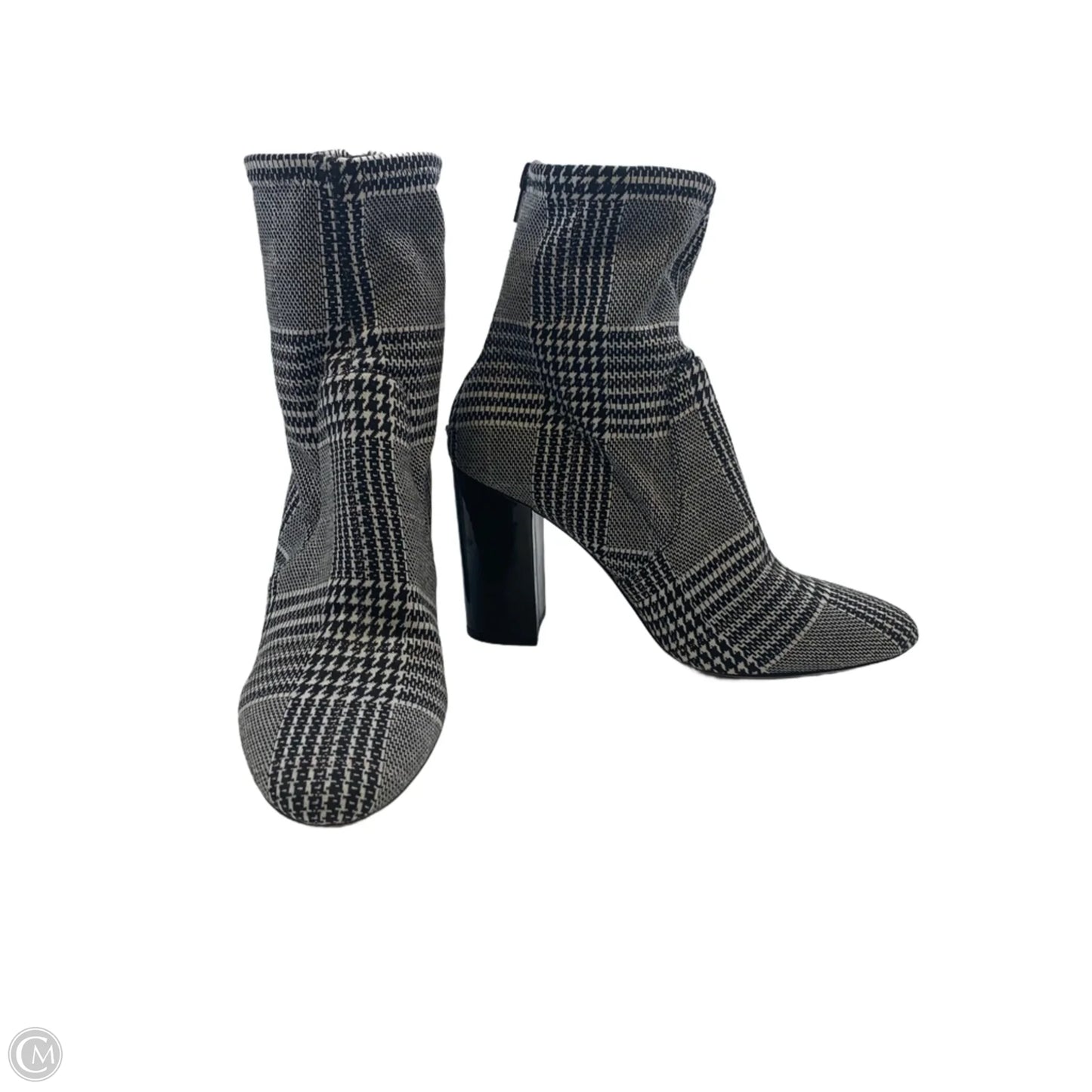 Boots Ankle Heels By Aldo In Black & White, Size: 9