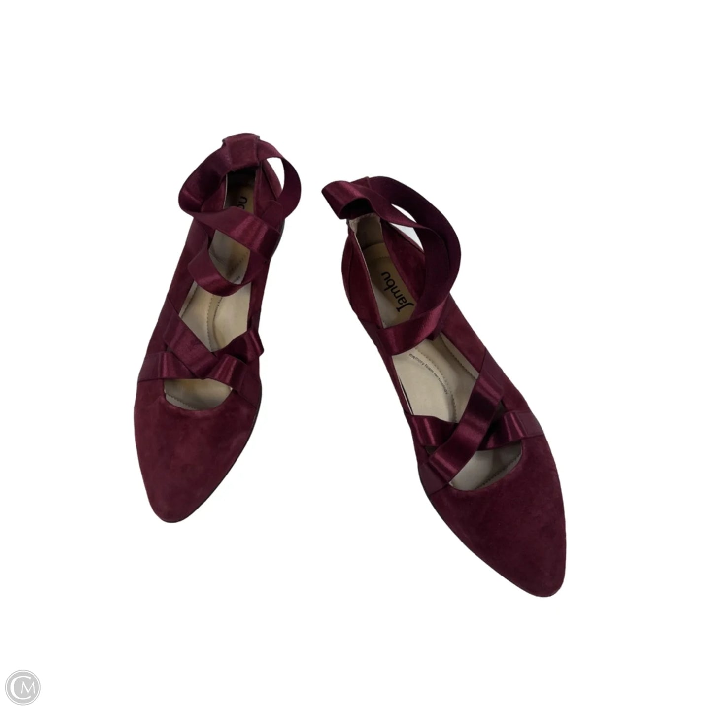 Shoes Flats By Jambu In Maroon, Size: 8.5