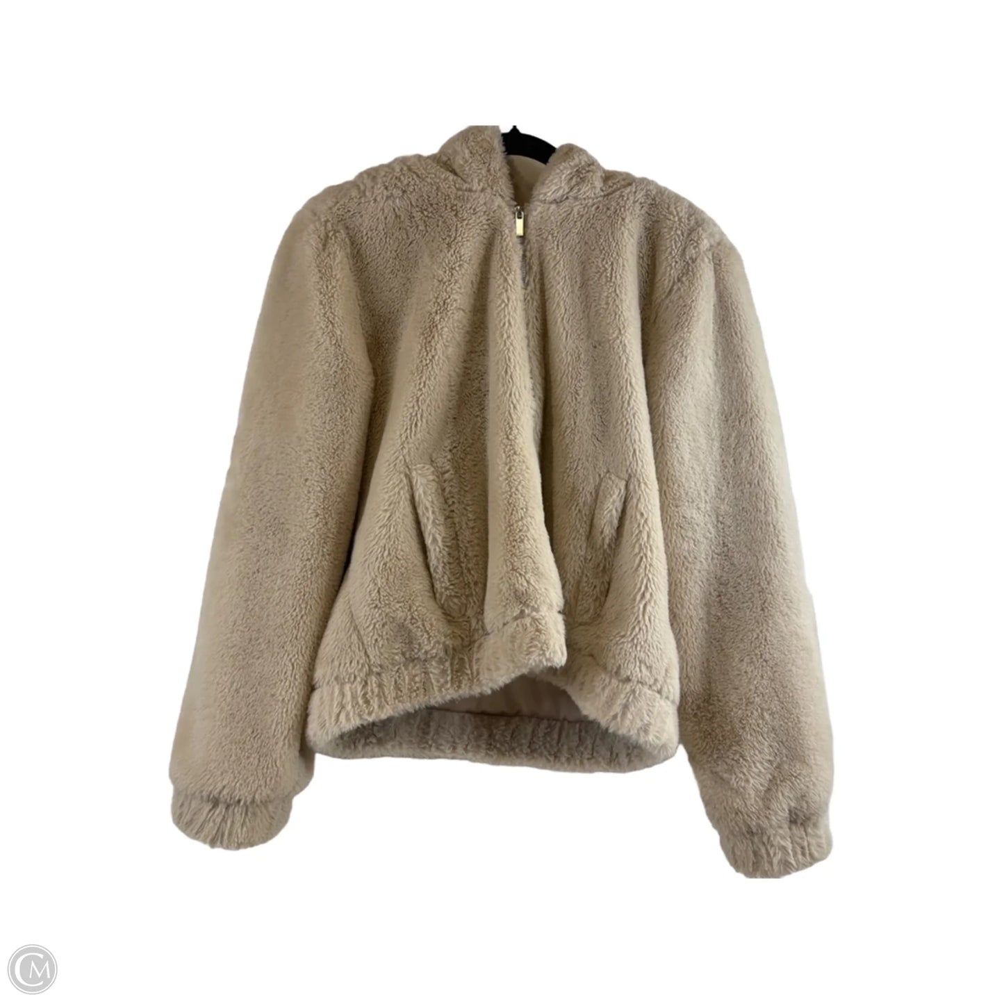 Jacket Faux Fur & Sherpa By Clothes Mentor In Cream, Size: Xl