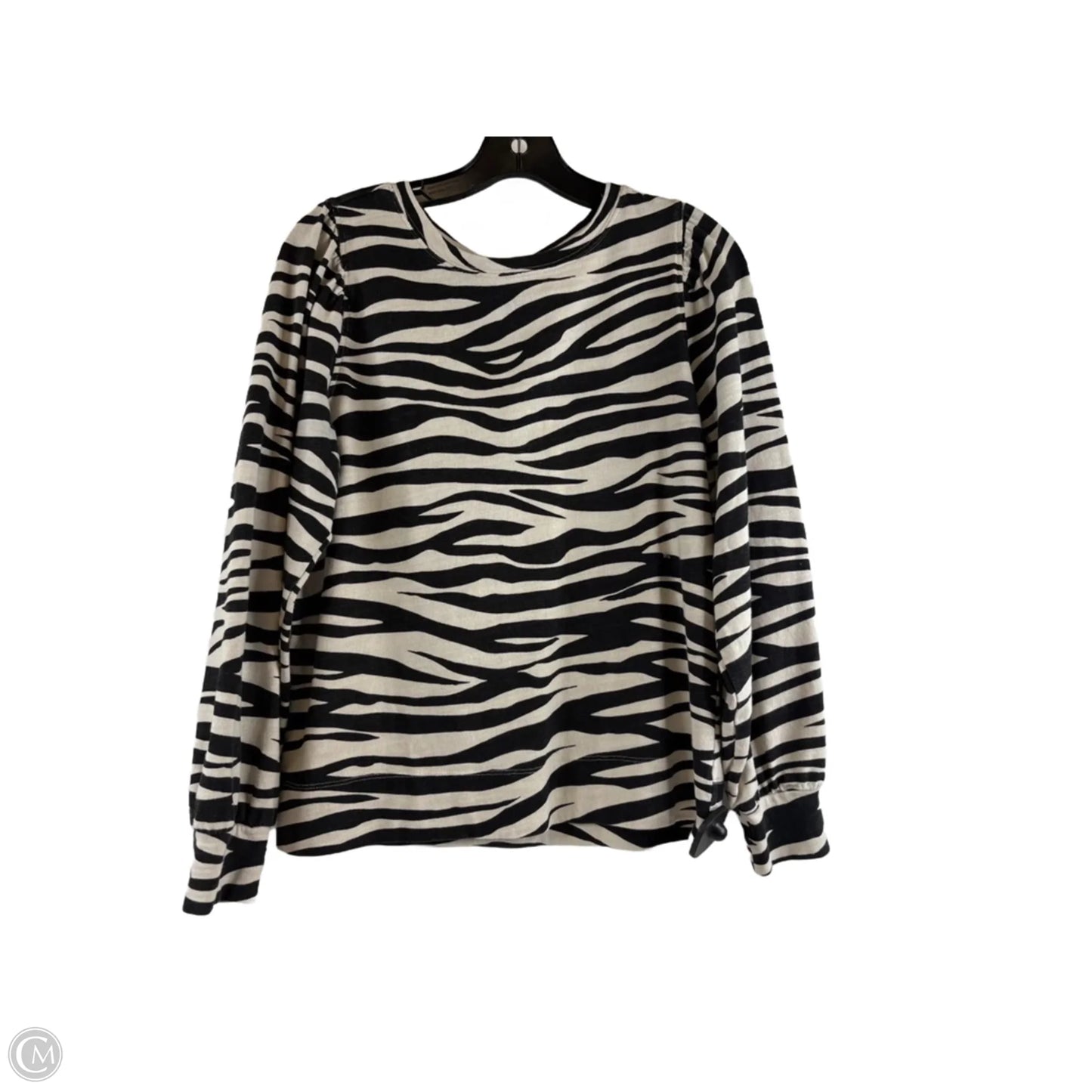 Top Long Sleeve By Loft In Zebra Print, Size: M