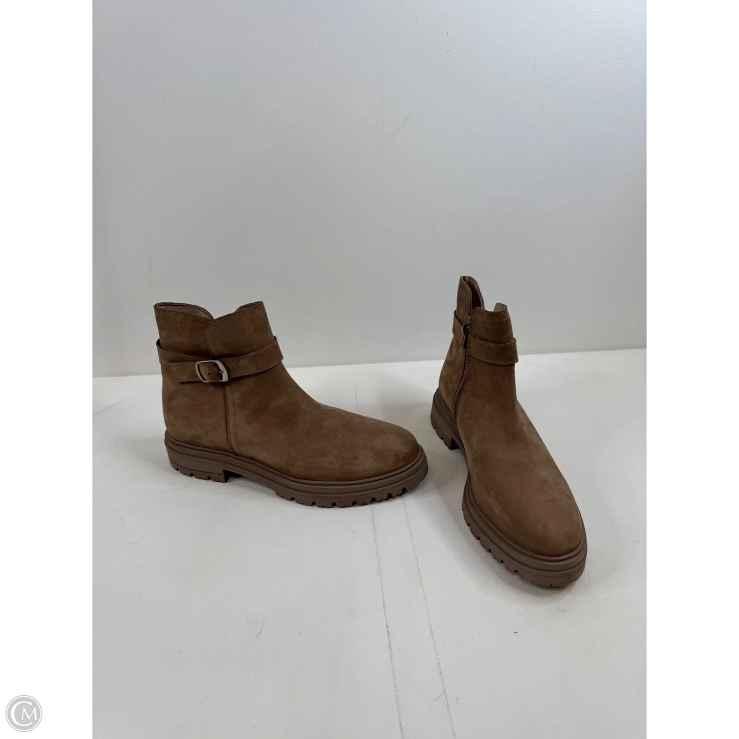 Boots Ankle Flats By Steve Madden In Tan, Size: 10