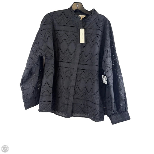 Top Long Sleeve By Adiva In Black, Size: Xl