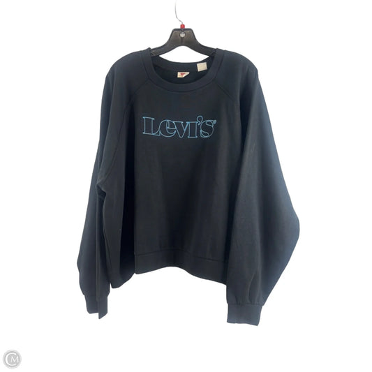 Sweatshirt Collar By Levis In Black & Blue, Size: 3x